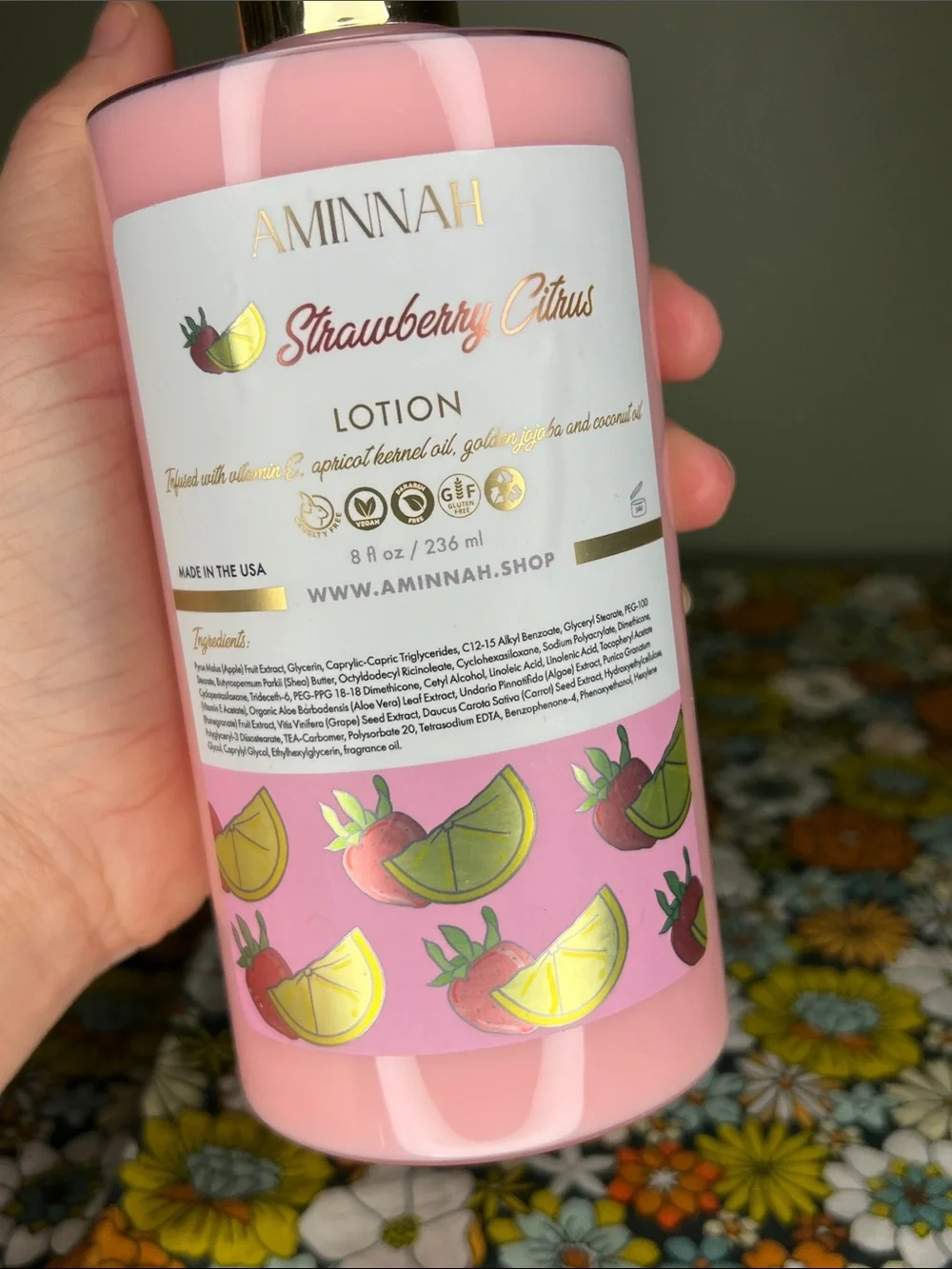 Aminnah Strawberry Citrus Lotion